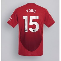 Manchester United Leny Yoro #15 Domáci futbalový dres 2024-25 Krátky Rukáv